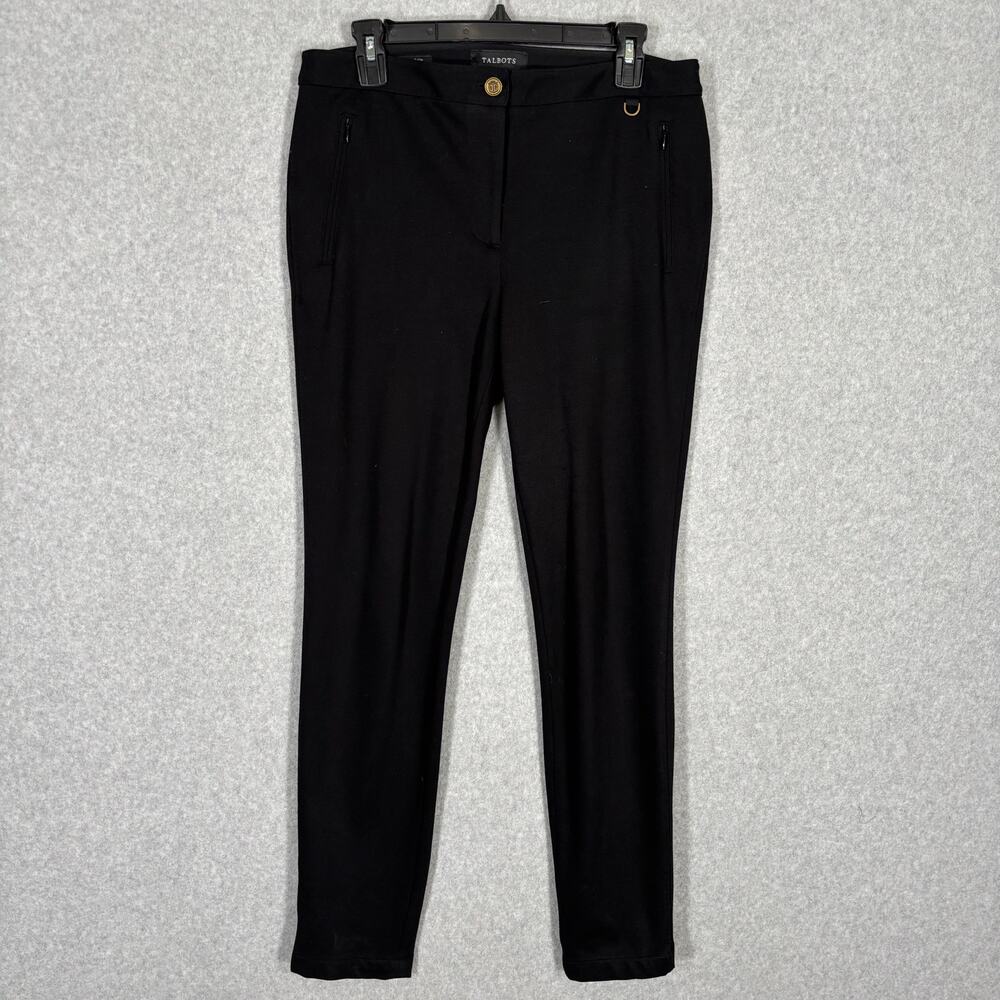 Talbots Pants Womens 8 Skinny Ankle Ponte Knit Career Office Capsule Equestrian